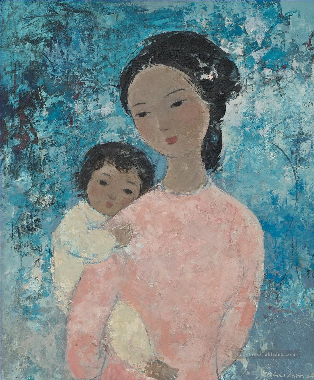 VCD Mère et Enfant Asiatique Peintures à l'huile